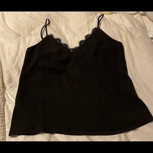 Allison Joy Black Lace Trim Cami NWT